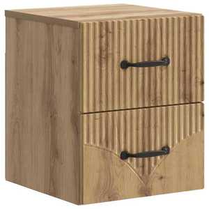 vidaXL Dulap de noapte suspendat Stejar Artizanal 34, 5 x 33 x 40 cm imagine