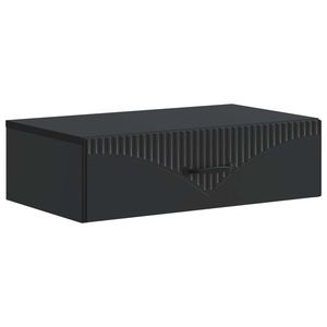 vidaXL Masă laterală montată pe perete Negru 59 x 34, 5 x 17 cm imagine