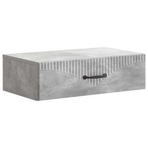 vidaXL Masă laterală montată pe perete Gri Beton 59 x 34, 5 x 17 cm imagine
