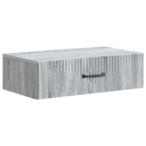 vidaXL Masă laterală montată pe perete Sonoma gri 59 x 34, 5 x 17 cm imagine