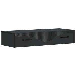 vidaXL Masă laterală montată pe perete Negru 87, 5 x 34, 5 x 17 cm imagine