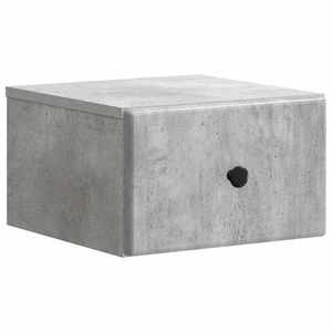 vidaXL Dulap de noapte suspendat cu sertar Gri Beton 34, 5 x 33 x 20 cm imagine