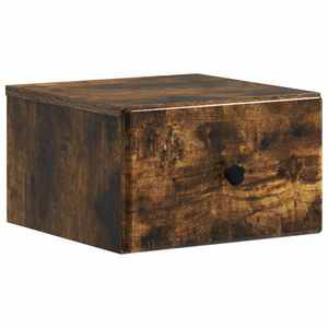 vidaXL Dulap de noapte suspendat Stejar fumuriu 34, 5 x 33 x 20 cm imagine
