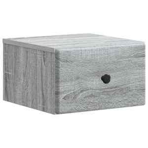 vidaXL Dulap de noapte suspendat Sonoma gri 34, 5 x 33 x 20 cm imagine
