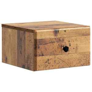 vidaXL Dulap de noapte suspendat Lemn vechi 34, 5 x 33 x 20 cm imagine