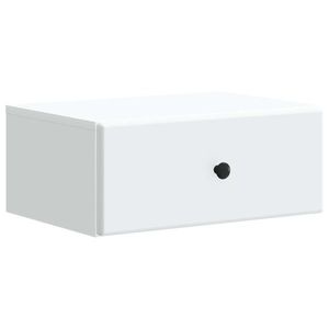 vidaXL Dulap de noapte suspendat Alb 49 x 34, 5 x 20 cm Lemn prelucrat imagine