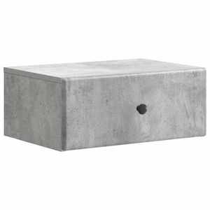 vidaXL Dulap de noapte suspendat cu sertar Gri Beton 49 x 34, 5 x 20 cm imagine