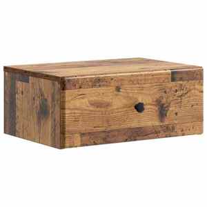vidaXL Dulap de noapte suspendat Lemn vechi 49 x 34, 5 x 20 cm imagine