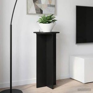vidaXL Suport pentru plante 2 pcs Negru 40 x 40 x 80 cm Lemn prelucrat imagine