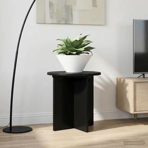 vidaXL Suport pentru plante 2 pcs Negru 40 x 40 x 40 cm Lemn prelucrat imagine