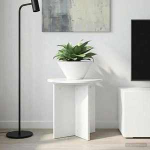 vidaXL Suport pentru plante 2 pcs Alb foarte lucios 40 x 40 x 40 cm imagine