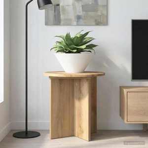 vidaXL Suport pentru plante 2 pcs Stejar Artizanal 40 x 40 x 40 cm imagine