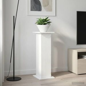 vidaXL Suport pentru plante Alb 30, 5 x 30 x 80, 5 cm Lemn prelucrat imagine