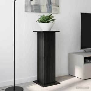 vidaXL Suport pentru plante Negru 30, 5 x 30 x 80, 5 cm Lemn prelucrat imagine