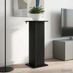 vidaXL Suport pentru plante 2 pcs Negru 30, 5 x 30 x 80, 5 cm imagine