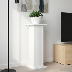 vidaXL Suport pentru plante Alb foarte lucios 30, 5 x 30 x 80, 5 cm imagine