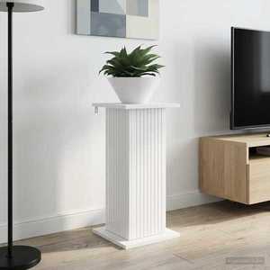 vidaXL Suport pentru plante 2 pcs Alb foarte lucios Lemn prelucrat imagine