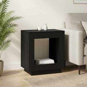 vidaXL Masă laterală Stejar Negru 60 x 40 x 65 cm Lemn prelucrat imagine
