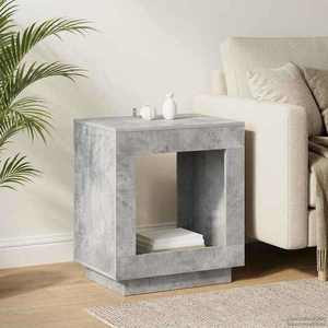 vidaXL Masă laterală Gri Beton 60 x 40 x 65 cm Lemn prelucrat imagine