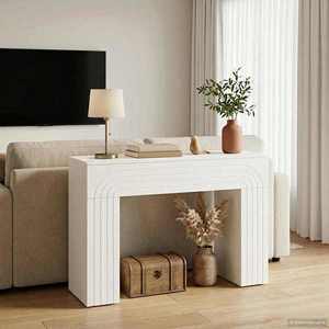 vidaXL Masă de cafea Alb 102 x 35 x 75 cm Lemn prelucrat imagine