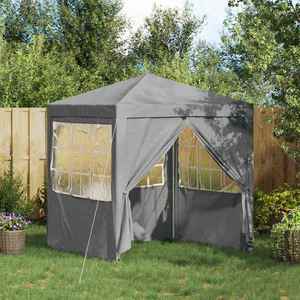 vidaXL Cort pentru Petreceri Gri deschis 200 x 200 x 240 cm PE și oțel imagine