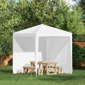 vidaXL Perete lateral pentru cort de petrecere 2 pcs Alb 200 x 195 cm imagine