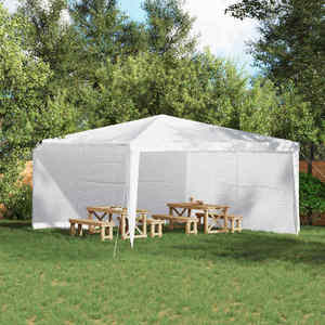 vidaXL Perete lateral pentru cort de petrecere 2 pcs Alb 400 x 195 cm imagine