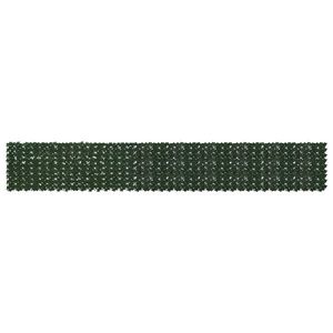 vidaXL Ecran de balcon cu frunze Verde închis 500 x 75 cm imagine