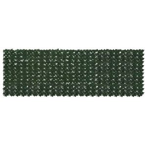 vidaXL Ecran de balcon cu frunze Verde închis 300 x 100 cm imagine