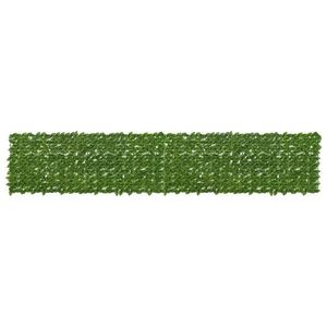 vidaXL Ecran de balcon cu frunze Verde și galben 400 x 75 cm imagine