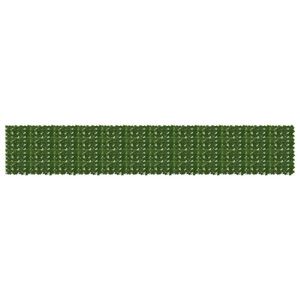 vidaXL Ecran de balcon cu frunze Verde 600 x 100 cm imagine