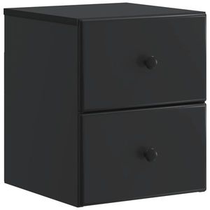 vidaXL Dulap de noapte suspendat cu sertar Negru 34, 5 x 33 x 40 cm imagine