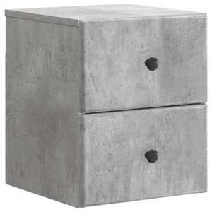 vidaXL Dulap de noapte suspendat cu sertar Gri Beton 34, 5 x 33 x 40 cm imagine