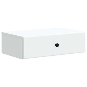 vidaXL Masă laterală montată pe perete Alb 59 x 34, 5 x 17 cm imagine
