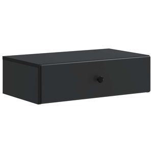 vidaXL Masă laterală montată pe perete Negru 59 x 34, 5 x 17 cm imagine