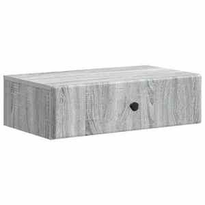 vidaXL Masă laterală montată pe perete Sonoma gri 59 x 34, 5 x 17 cm imagine