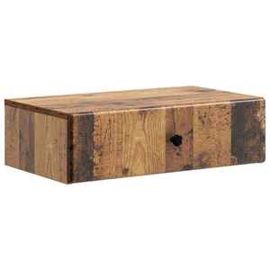 vidaXL Masă laterală montată pe perete Lemn vechi 59 x 34, 5 x 17 cm imagine
