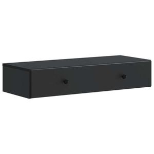 vidaXL Masă laterală montată pe perete Negru 87, 5 x 34, 5 x 17 cm imagine