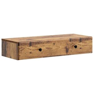 vidaXL Masă laterală montată pe perete Lemn vechi 87, 5 x 34, 5 x 17 cm imagine