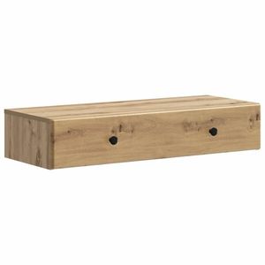 vidaXL Masă laterală montată pe perete Stejar Artizanal Lemn prelucrat imagine