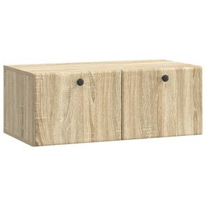 vidaXL Oglindă TV montată pe perete 78, 5 x 41 x 30 cm Stejar Sonoma imagine