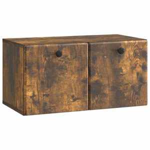 vidaXL Oglindă TV montată pe perete 59, 5 x 31 x 30 cm Stejar fumuriu imagine