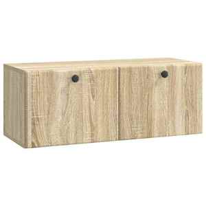 vidaXL Oglindă TV montată pe perete 78, 5 x 31 x 30 cm Stejar Sonoma imagine