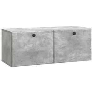 vidaXL Oglindă TV montată pe perete 78, 5 x 31 x 30 cm Gri Beton imagine