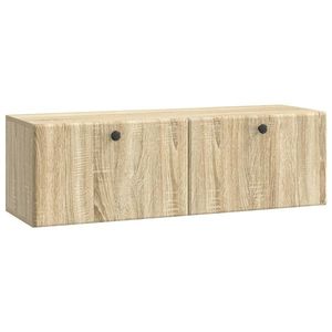 vidaXL Oglindă TV montată pe perete 98 x 31 x 30 cm Stejar Sonoma imagine