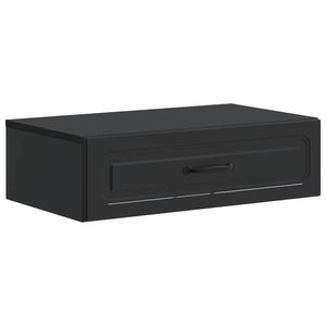 vidaXL Masă laterală montată pe perete Negru 59 x 34, 5 x 17 cm imagine