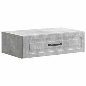 vidaXL Masă laterală montată pe perete Gri Beton 59 x 34, 5 x 17 cm imagine