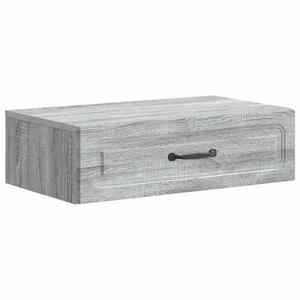 vidaXL Masă laterală montată pe perete Sonoma gri 59 x 34, 5 x 17 cm imagine