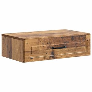 vidaXL Masă laterală montată pe perete Lemn vechi 59 x 34, 5 x 17 cm imagine