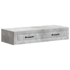 vidaXL Masă laterală montată pe perete Gri Beton 87, 5 x 34, 5 x 17 cm imagine